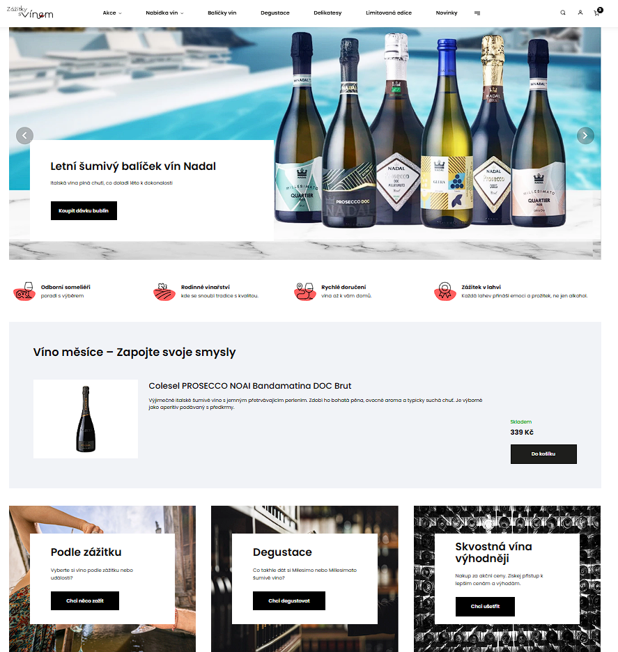 Zážitky v lahvi koupiíte na www.vinozazitky.cz